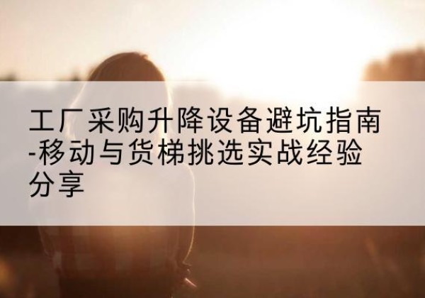 张湾移动式升降机怎么选-工厂采购升降设备避坑指南-移动与货梯挑选实战经验分享