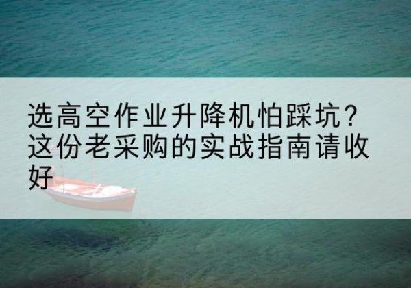 张湾高空作业升降机厂家推荐-选高空作业升降机怕踩坑？这份老采购的实战指南请收好